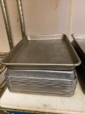 Lot of 12 1/2 Size Aluminum Sheet Pans, 9in x 13in by Focus No. 900450 - Sold 12x$