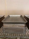 Lot of 12 1/2 Size Aluminum Sheet Pans, 9in x 13in by Focus No. 900450 - Sold 12x$