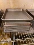 Lot of 12 1/2 Size Aluminum Sheet Pans, 9in x 13in by Focus No. 900450 - Sold 12x$