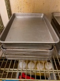 Lot of 12 1/2 Size Aluminum Sheet Pans, 9in x 13in by Focus No. 900450 - Sold 12x$