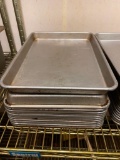 Lot of 12 1/2 Size Aluminum Sheet Pans, 9in x 13in by Focus No. 900450 - Sold 12x$