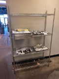 Stainless Steel Wire Stationary Shelving Unit by Central Restaurant Products: 48in x 18in x 75in