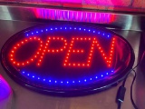 LED Open Sign, Works Good, Some of the Black Paper on the Right Side Needs to be Re-Glued