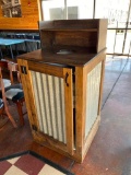 Rustic Tin and Wood Trash Receptacle w/ Brute Trash Can