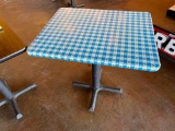 Restaurant Table, Laminate Top, Steel Pedestal Base, 24in x 30in x 30in