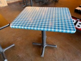 Restaurant Table, Laminate Top, Steel Pedestal Base, 24in x 30in x 30in