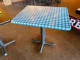 Restaurant Table, Laminate Top, Steel Pedestal Base, 24in x 30in x 30in