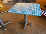 Restaurant Table, Laminate Top, Steel Pedestal Base, 24in x 30in x 30in