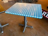 Restaurant Table, Laminate Top, Steel Pedestal Base, 24in x 30in x 30in