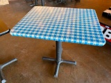 Restaurant Table, Laminate Top, Steel Pedestal Base, 24in x 30in x 30in