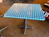 Restaurant Table, Laminate Top, Steel Pedestal Base, 24in x 30in x 30in