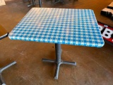 Restaurant Table, Laminate Top, Steel Pedestal Base, 24in x 30in x 30in