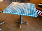 Restaurant Table, Laminate Top, Steel Pedestal Base, 24in x 30in x 30in