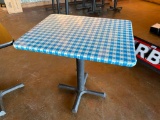 Restaurant Table, Laminate Top, Steel Pedestal Base, 24in x 30in x 30in