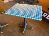 Restaurant Table, Laminate Top, Steel Pedestal Base, 24in x 30in x 30in