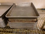 Lot of 12 1/2 Size Aluminum Sheet Pans, 9in x 13in by Focus No. 900450 - Sold 12x$