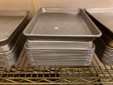 Lot of 12 1/2 Size Aluminum Sheet Pans, 9in x 13in by Focus No. 900450 - Sold 12x$