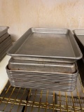 Lot of 12 1/2 Size Aluminum Sheet Pans, 9in x 13in by Focus No. 900450 - Sold 12x$