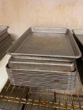 Lot of 12 1/2 Size Aluminum Sheet Pans, 9in x 13in by Focus No. 900450 - Sold 12x$