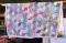 Pair of Quilts: Pink: 66in x 78in and Red/White: 79in x 72in