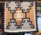 Very Nice Navajo Wood Rug, Rare Pattern, Very Good Condition and a Neat Flower Identification Quilt