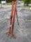 Primitive Workers or Workmans Painter / Wall Paper Walk-Up Adjustable Ladder, One of a Kind RARE