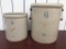 Redwing Stoneware Crocks, 3 Gallon and 6 Gallon