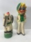Two Carnival Chalkware Figurines Elephant and Boy