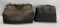 Lot of 2 Leather Doctors Bags, One w/ Dental Related Items