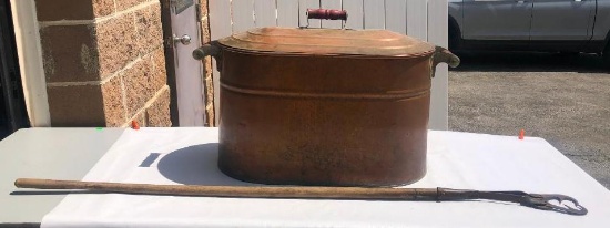 Copper Boilers, Very Good Condition, Garland Fish Grabber