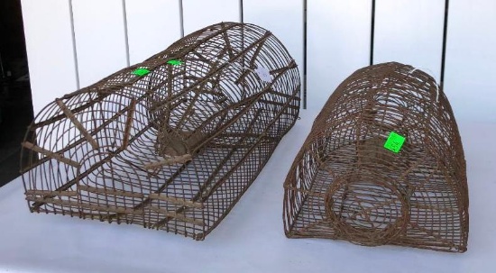 Lot of Two Old Live Traps