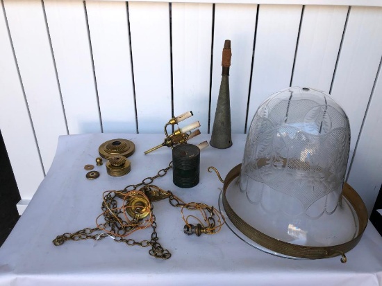 Old Lamp Parts and Goose Call
