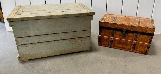 Pair of Wooden Trunks