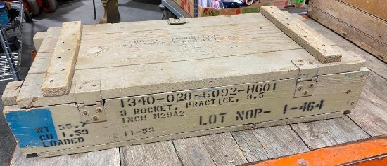 Old Wooden Practice Rockets Ammo Crate