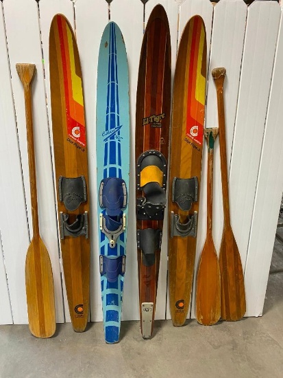 Vintage Water Skis, El Tigre Tunnel Concave Cut n Jump, Cypress Gardens Dick Pope Jr, Cutlass Lake