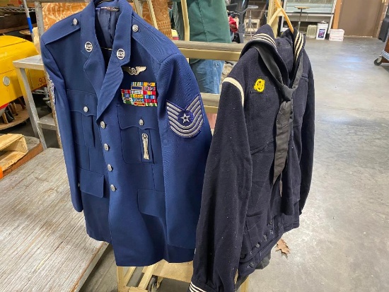 WWII Navy Uniform and Officers Jacket w/ Awards and Metals