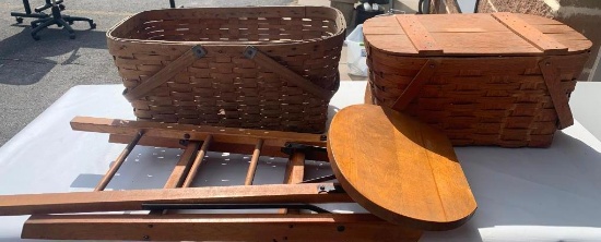 Folding Stool, Baskets