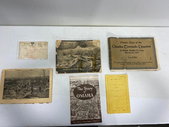 Omaha Related Booklets, Postcards, Tornado Theme