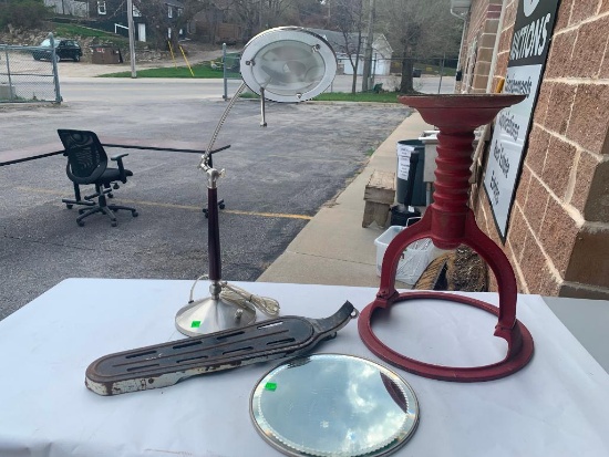 Contemporary Lamp, Iron Stand, Ice Skates