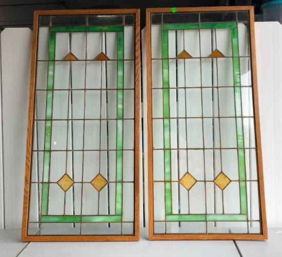 Framed Stained Leaded Glass
