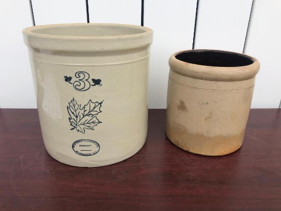 3 Gallon Crock, Small 1 Gallon Crock