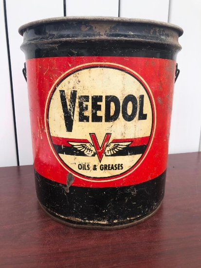 Vintage Veedol Oil and Greases 5 Gallon Can