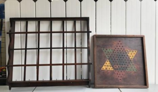 Chinese Checker Board, Shadowbox Frame