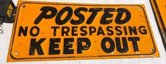 No Trespassing Tin Sign, 2 Neon Transformers or Power Supplies