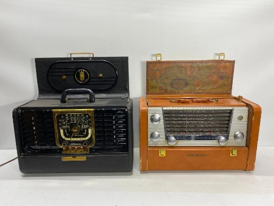 Two Vintage Radios; RCA Victor Strato-World, Zenith Trans-Oceanic Short Wave Radio