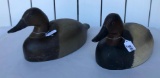 Pair of Canvas Back Wildflower Decoys