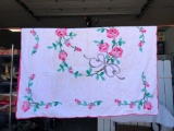 Lot of 2 Quilts, Pink Flowers 87in x 71in, Yellow/White 76in x 63in