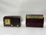 Two Vintage Bakelite Radios, General Electric & Westinghouse H422P4