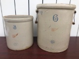 Redwing Stoneware Crocks, 3 Gallon and 6 Gallon