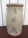 4 Gallon Stoneware Butter Churn, Union Stoneware